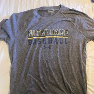Under Armor Notre Dame baseball shirt.
